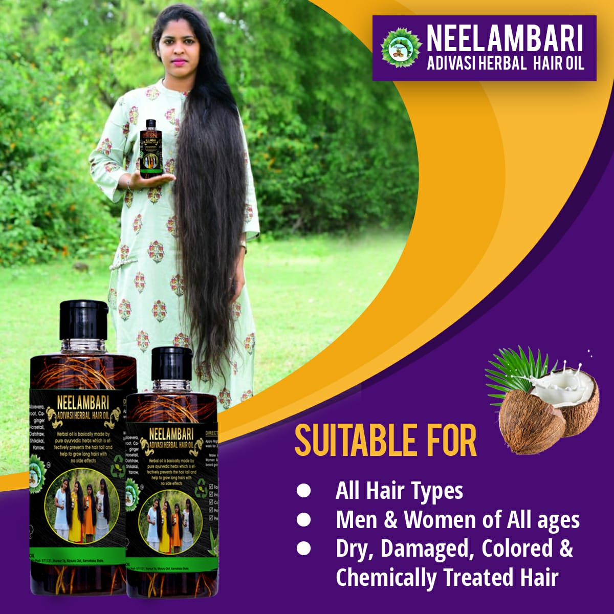 Neelambari Adivasi Ayurvedic Herbal Hair Oil